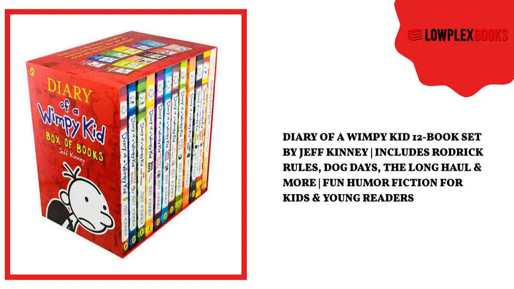 Diary of a Wimpy Kid 12-Book Set by Jeff Kinney | Includes Rodrick Rules, Dog Days, The Long Haul &amp; More | Fun Humor Fiction for Kids &amp; Young Readers by@Outfy
