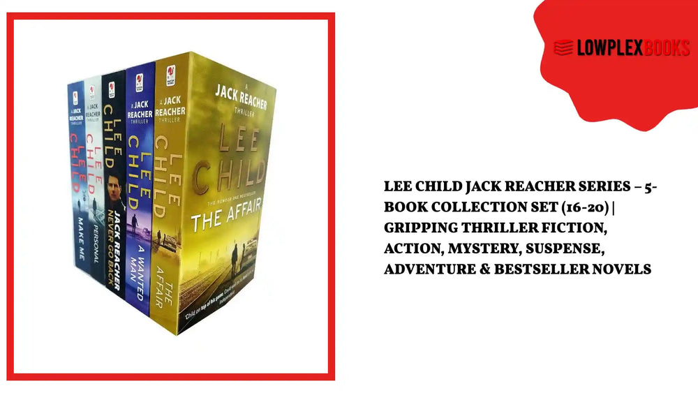 Lee Child Jack Reacher Series &ndash; 5-Book Collection Set (16-20) | Gripping Thriller Fiction, Action, Mystery, Suspense, Adventure &amp; Bestseller Novels by@Outfy