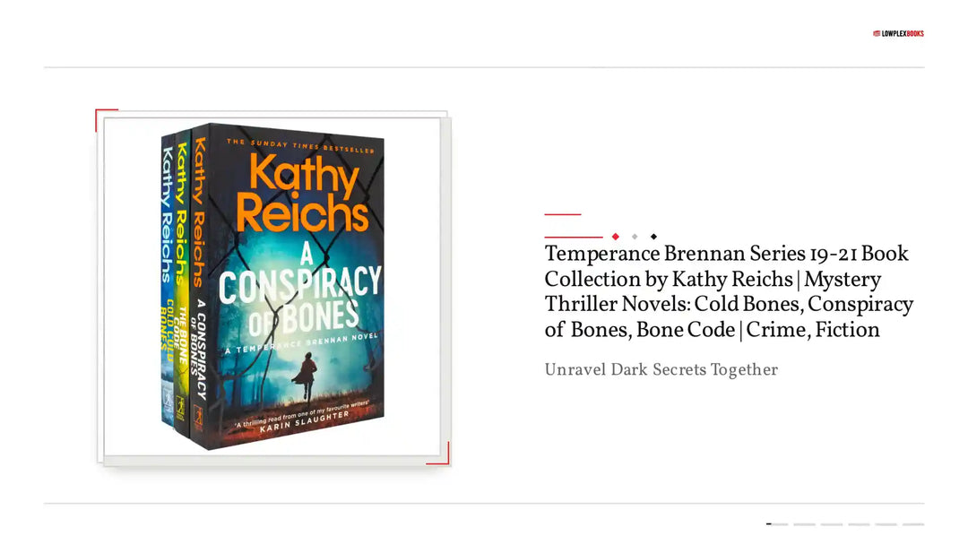 Temperance Brennan Series 19-21 Book Collection by Kathy Reichs | Mystery Thriller Novels: Cold Bones, Conspiracy of Bones, Bone Code | Crime, Fiction by@Outfy