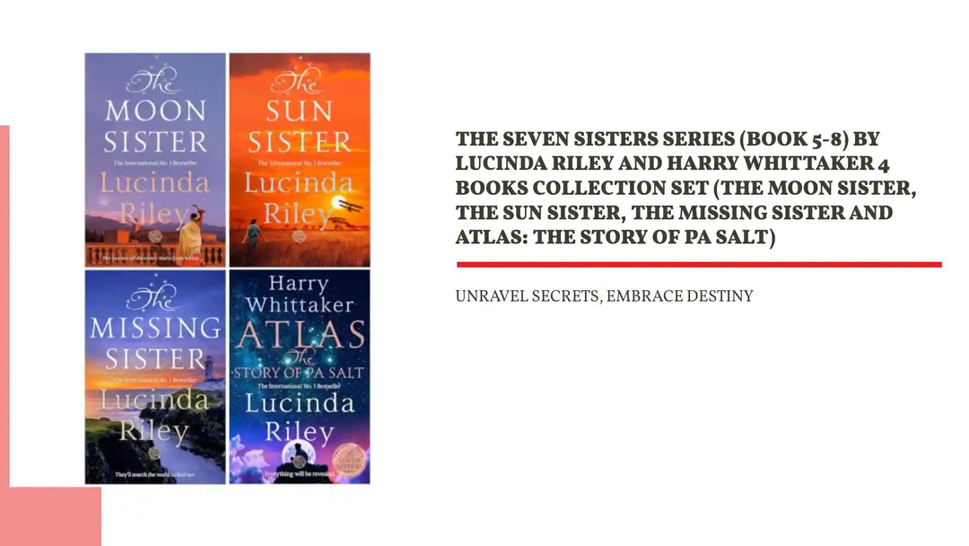 The Seven Sisters Series (Book 5-8) By Lucinda Riley and Harry Whittaker 4 Books Collection Set (The Moon Sister, The Sun Sister, The Missing Sister and Atlas: The Story of Pa Salt) by@Outfy