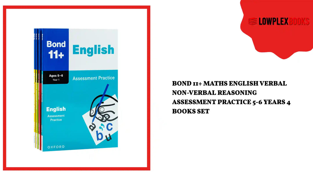 Bond 11+ Maths English Verbal Non-Verbal Reasoning Assessment Practice 5-6 years 4 Books Set by@Outfy