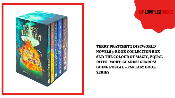 Terry Pratchett Discworld Novels 5-Book Collection Box Set: The Colour of Magic, Equal Rites, Mort, Guards! Guards! Going Postal &ndash; Fantasy Book Series by@Outfy
