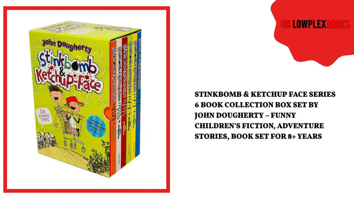Stinkbomb &amp; Ketchup Face Series 6 Book Collection Box Set by John Dougherty &ndash; Funny Children's Fiction, Adventure Stories, Book Set for 8+ years by@Outfy