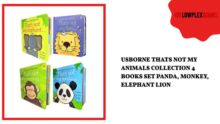 Usborne Thats Not My Animals Collection 4 Books Set Panda, Monkey, Elephant Lion by@Outfy