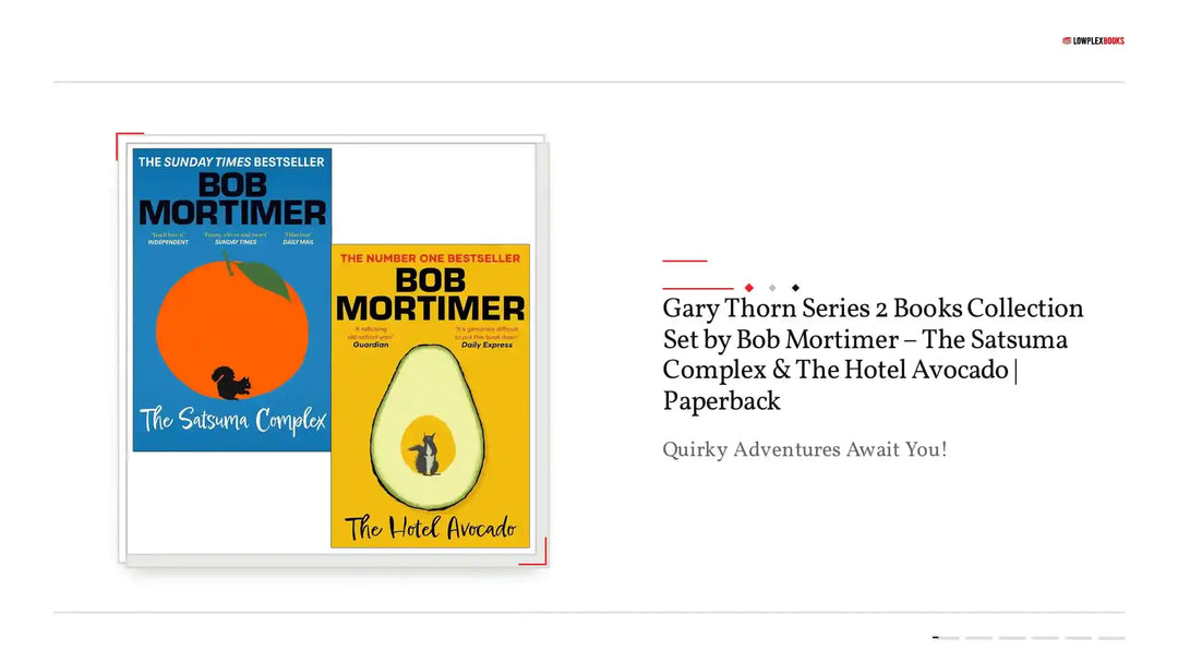 Gary Thorn Series 2 Books Collection Set by Bob Mortimer &ndash; The Satsuma Complex &amp; The Hotel Avocado | Paperback by@Outfy