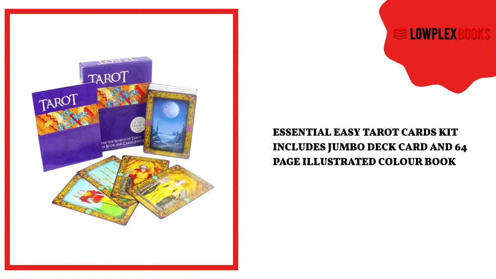 Essential Easy Tarot Cards Kit Includes Jumbo Deck Card and 64 Page illustrated Colour Book by@Outfy