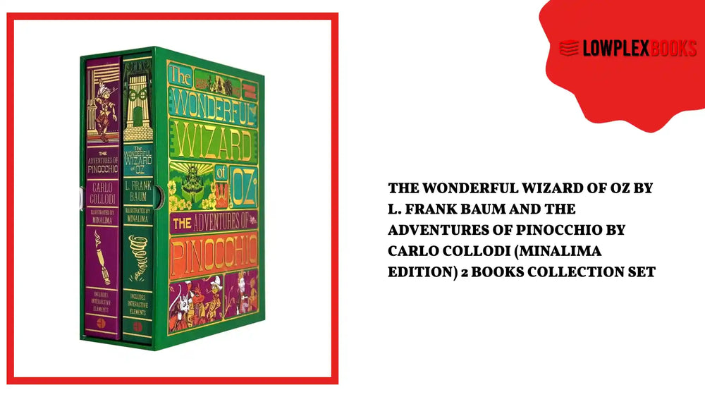 The Wonderful Wizard of Oz By L. Frank Baum and The Adventures of Pinocchio By Carlo Collodi (MinaLima Edition) 2 Books Collection Set by@Outfy