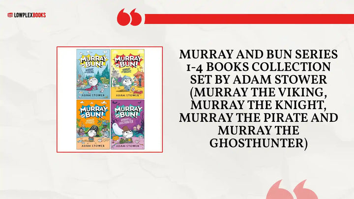 Murray and Bun Series 1-4 Books Collection Set By Adam Stower (Murray the Viking, Murray the Knight, Murray the Pirate and Murray the Ghosthunter) by@Outfy