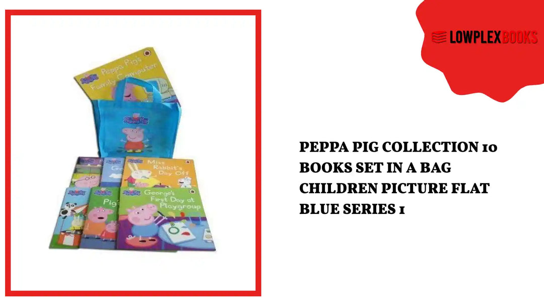 Peppa Pig Collection 10 Books Set in a Bag Children Picture Flat Blue series 1 by@Outfy