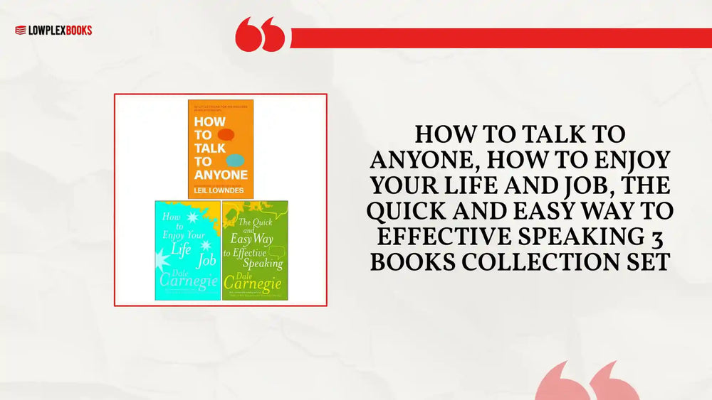 How to Talk to Anyone, How To Enjoy Your Life And Job, The Quick And Easy Way To Effective Speaking 3 Books Collection Set by@Outfy