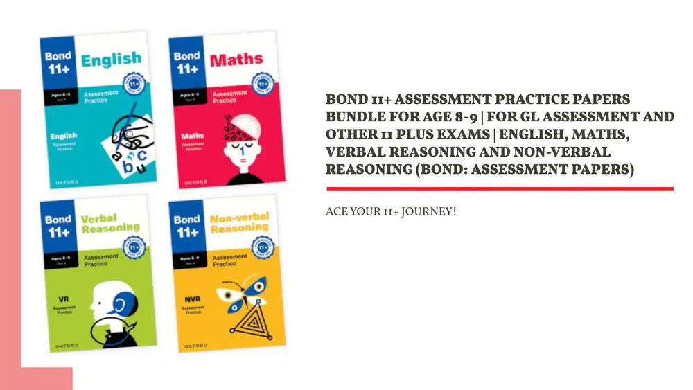 Bond 11+ Assessment Practice Papers Bundle for Age 8-9 | For GL Assessment and other 11 plus exams | English, Maths, Verbal Reasoning and Non-verbal Reasoning (Bond: Assessment Papers) by@Outfy