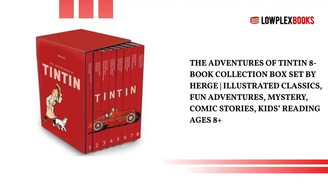 The Adventures of Tintin 8-Book Collection Box Set by Herge | Illustrated classics, fun adventures, mystery, comic stories, kids&rsquo; reading ages 8+ by@Outfy