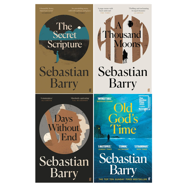 Sebastian Barry McNulty Family Collection 4 Books Set (The secret Scripture, A Thousand Moons, Days Without End, Old God's Time)