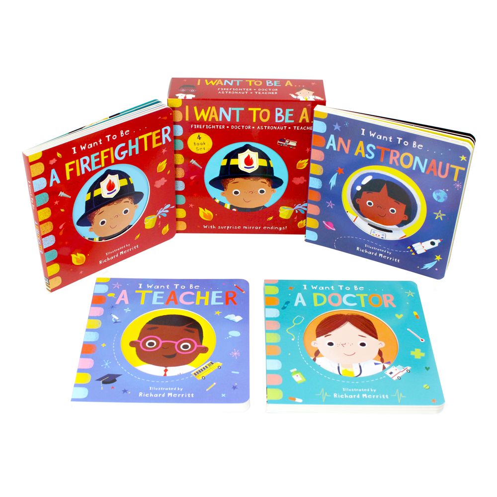 I Want To Be A.. Early Career Books for Curious Minds – 4 Book Children's Set by Richard Merritt | Educational, Interactive Stories with Mirror Ending