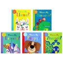 Wheres My Touchy Feely 5 Book Set Collection Library (Dinosaurs, Llama, Unicorn, Puppy & Peacock)