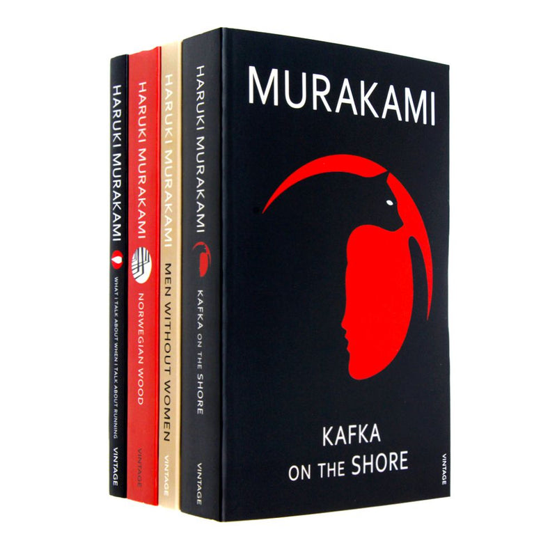 Haruki Murakami Collection 4 Books Set (Men Without Women, What I Talk About When I Talk About Running, Norwegian Wood, Kafka on the Shore)