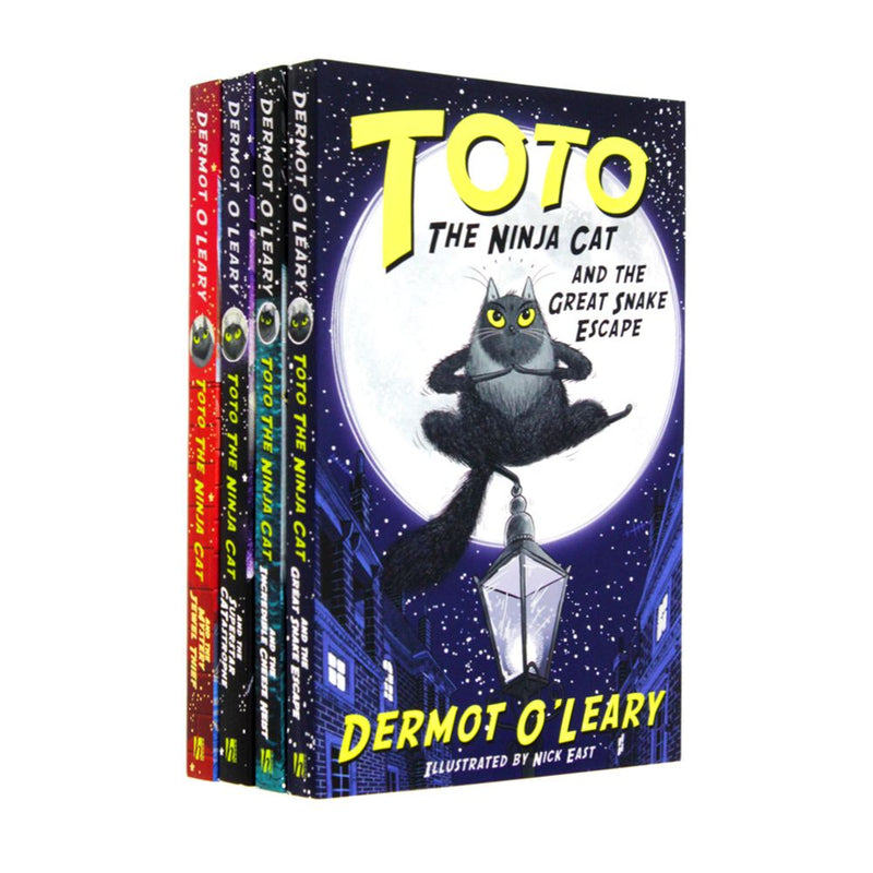 Toto The Ninja Cat Series 4 Books Collection Set By Dermot OLeary toto-the-ninja-cat-series-4-books-collection-set-by-dermot-oleary
