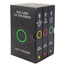 Photo of the Lord of The Rings Box Set by J.R.R. Tolkien on a White Background