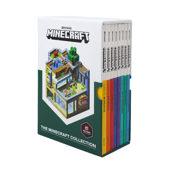Photo of The Official Minecraft Guide Collection by Mojang on a White Background