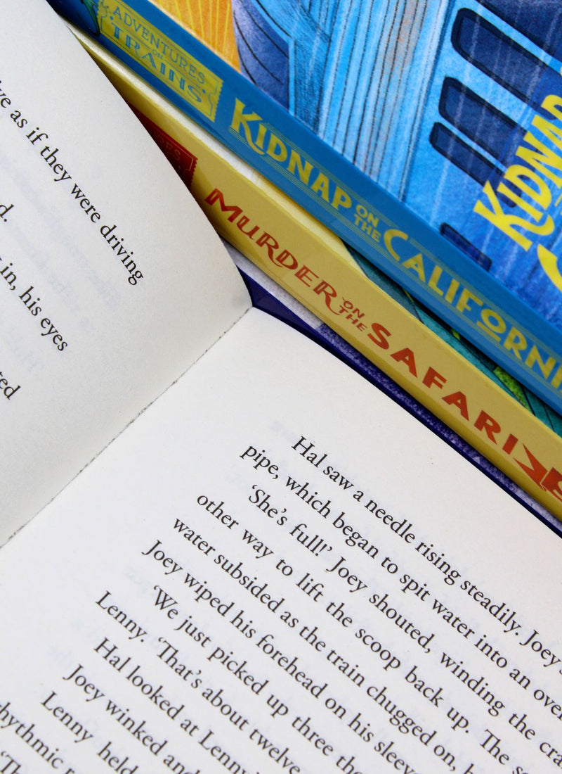 Adventures on Trains 4 Book Collection by M.G. Leonard & Sam Sedgman| Children's Mystery & Adventure Series  Includes Danger at Dead Man's Pass & More