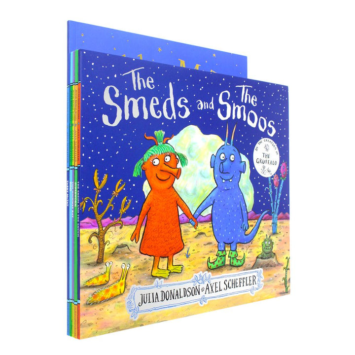 Julia Donaldson & Axel Scheffler 5-Book Set | Fun & Illustrated Children's Stories | Smeds and Smoss, Super Worm, Highway Rat, Tabby McTat, Zog
