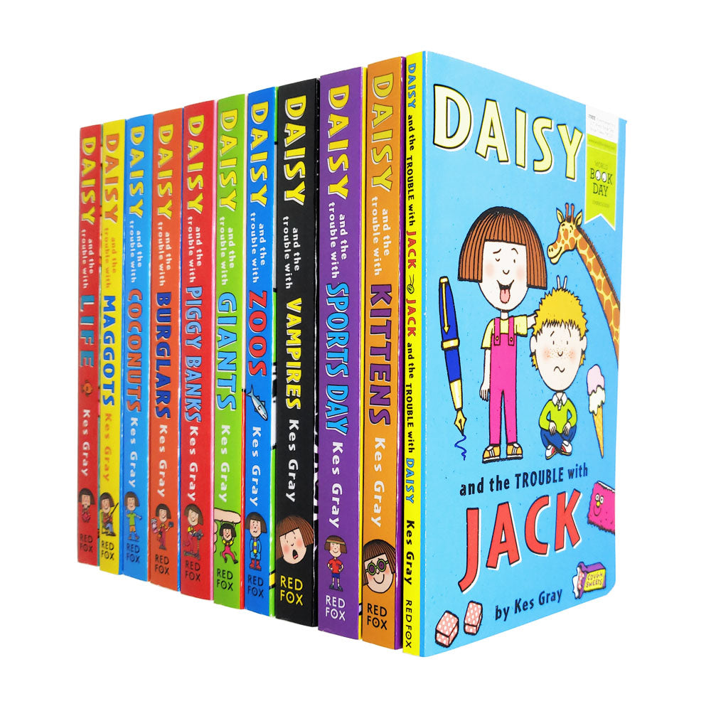 Daisy and the Trouble Collection Pack Kes Gray Set With World Book