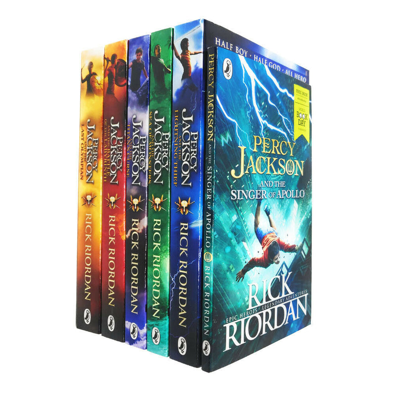 Percy Jackson 6 Books Collection Set With World Book Day Singer of Apollo