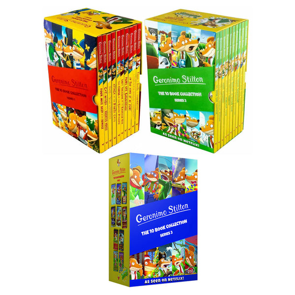 Geronimo Stilton Series 1 Series 2 and Series 3 - 30 Books Collection Box Set