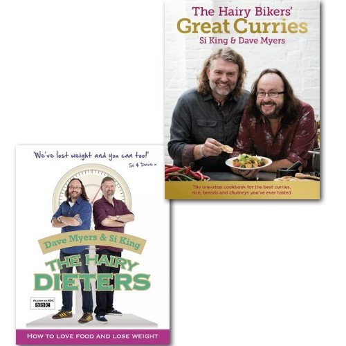 Hairy Bikers Collection 2 Books Set, (The Hairy Bikers' Great Curries and The Hairy Dieters, How to Love Food and Lose Weight)