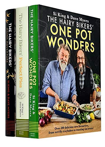 The Hairy Bikers Collection 3 Books Set (One Pot Wonders, Perfect Pies, Asian Adventure)by Si King & Dave Myers