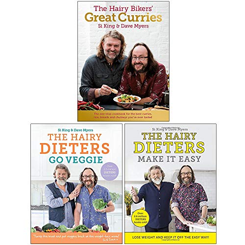 The Hairy Bikers' Great Curries [Hardcover], The Hairy Dieters Go Veggie, The Hairy Dieters Make It Easy 3 Books Collection Set