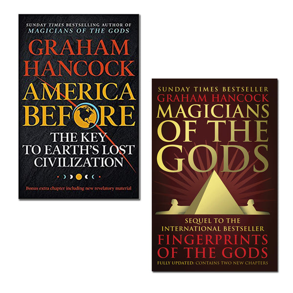 Graham Hancock 2 Books Set Collection, America Before, Magicians Of The Gods...