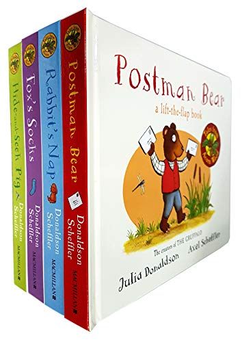 Julia Donaldson Tales From Acorn Wood Series Collection 4 Books Set - (Fox's Socks, Hide-And-Seek Pig, Rabbit's Nap, Postman Bear)
