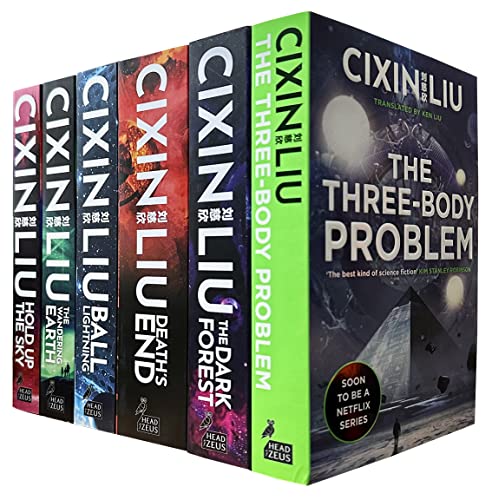 Cixin Liu The Three Body Problem 6 Books Collection Set (Hold Up the Sky, Ball Lightning, Three-Body Problem, Dark Forest, Death's End, The Wandering Earth)