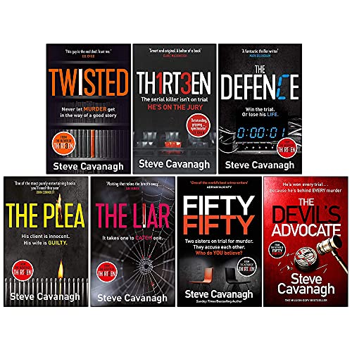 Eddie Flynn Series 7 Books Collection Set By Steve Cavanagh (Twisted,Thirteen, The Defence, The Plea, The Liar, Fifty-Fifty, The Devil's Advocate)