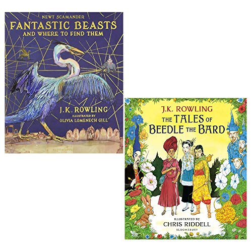 Fantastic Beasts and The Tales of Beedle the Bard 2 Books Set Collection by J.K Rowling