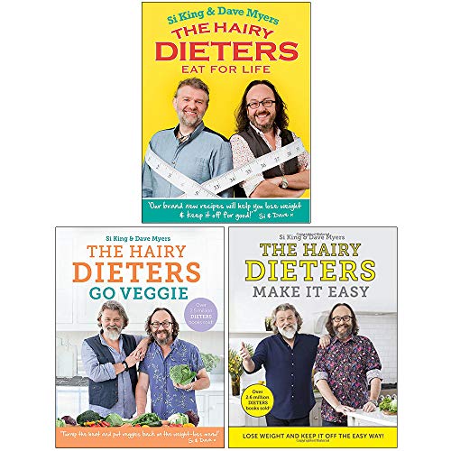 Hairy Dieters Collection 3 Books Set By Hairy Bikers (Eat for Life, Go Veggie, Make It Easy) By Si King & Dave Myers