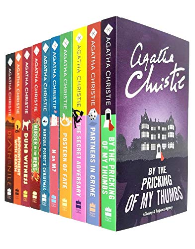 Agatha Christie Hercule Poirot & Tommy and Tuppence Series Collection 10 Books Set