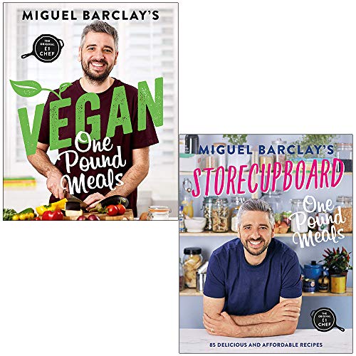 Vegan One Pound Meals & Storecupboard One Pound Meals By Miguel Barclay 2 Books Collection Set
