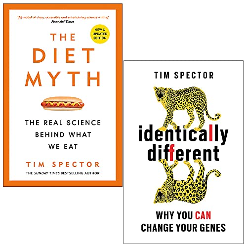 Professor Tim Spector 2 Books Collection Set (The Diet Myth & Identically Different)