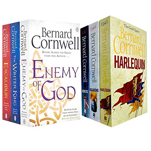 Warlord Chronicles Series & The Grail Quest Series 6 Books Collection Set By Bernard Cornwell