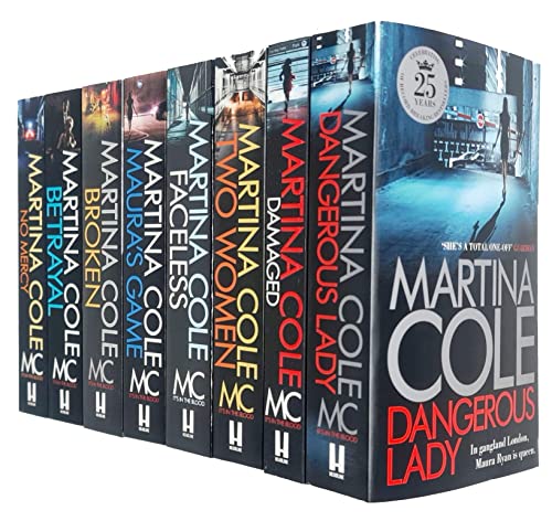 Martina Cole Collection 8 Books Set (Dangerous Lady, Damaged,Two Women, Faceless, Maura's Game, Broken, Betrayal & No Mercy)