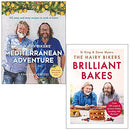 The Hairy Bikers Collection 2 Books Set (Mediterranean Adventure & Brilliant Bakes)