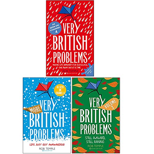 Very British Problems Series 3 Books Collection Set By Rob Temple (Making Life Awkward for Ourselves One Rainy Day at a Time, More Very British Problems, Still Awkward Still Raining)