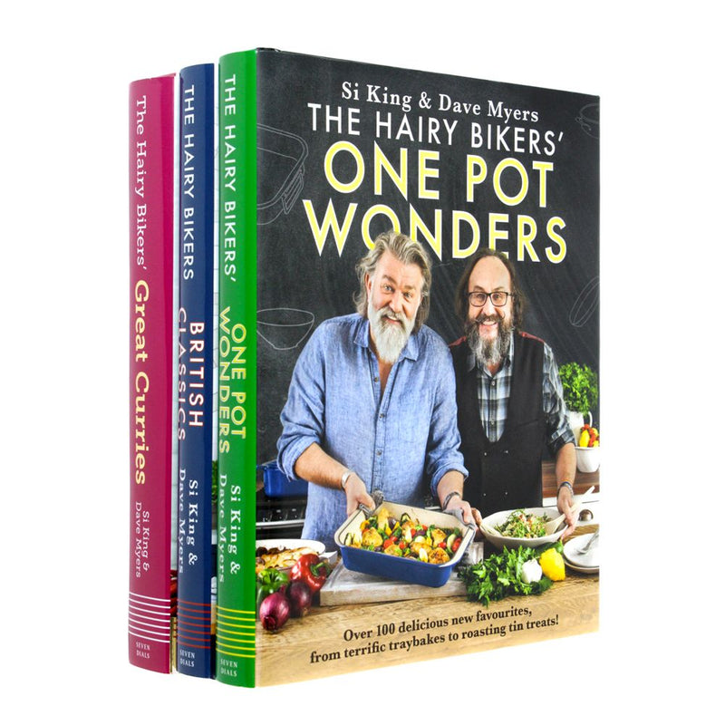 The Hairy Bikers Collection 3 Books Set (British Classics, One Pot Wonders, Great Curries) by Si King & Dave Myers