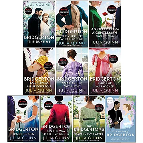 Bridgerton Family Book Series Complete 10 Books Collection Set by Julia Quinn NETFLIX
