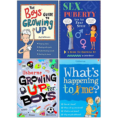 Growing Up For Boys 4 Books Collection Set (The Boys' Guide to Growing Up, Sex, Puberty and All That Stuff, Growing Up for Boys & Whats Happening to Me?)
