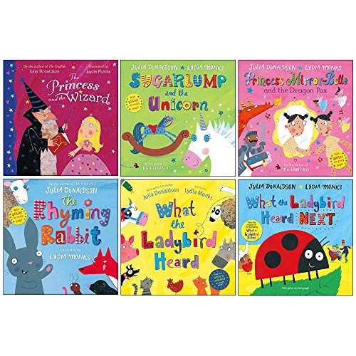 What the Ladybird Heard and other Stories Collection 6 books Set by Julia donaldson & Lydia Monks