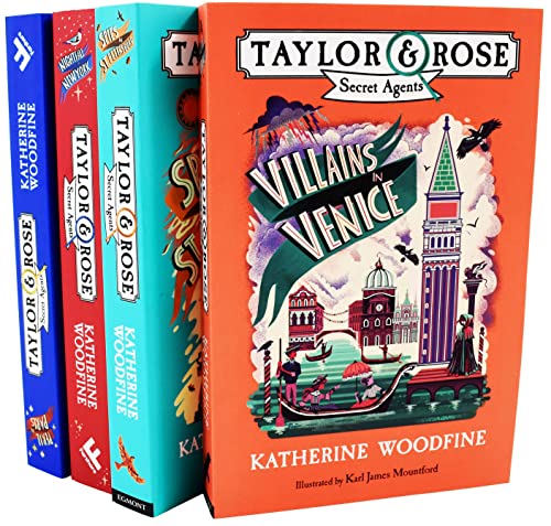 Photo of Taylor & Rose Secret Agents Series 4 Book Collection by Katherine Woodfine on a White Background