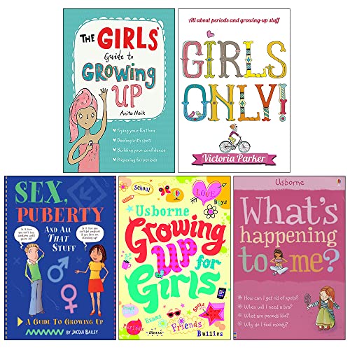Growing Up For Girls 5 Books Collection Set (The Girls' Guide to Growing Up,Girls Only! All About Periods,Sex, Puberty and All That Stuff,Growing up for Girls & Whats Happening to Me?)